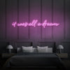 It Was All A Dream Cursive Neon Light Writing - FanaticPrintz