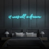 It Was All A Dream Cursive Neon Light Writing - FanaticPrintz