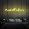 It Was All A Dream Cursive Neon Light Writing - FanaticPrintz