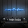 It Was All A Dream Cursive Neon Light Writing - FanaticPrintz