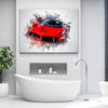Red Super Car Digital Art Canvas Set