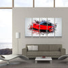 Red Super Car Digital Art Canvas Set