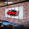 Red Super Car Digital Art Canvas Set
