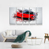 Red Super Car Digital Art Canvas Set