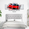 Red Super Car Digital Art Canvas Set