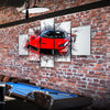 Red Super Car Digital Art Canvas Set