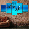 Dolphins Underwater Canvas Set