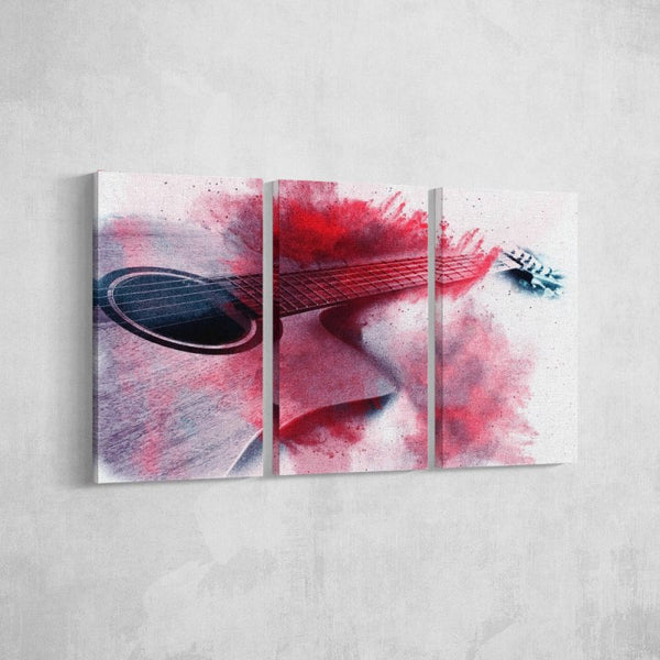 Abstract Guitar Splash Canvas Set - FanaticPrintz