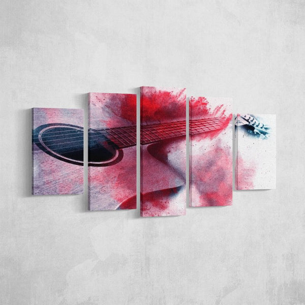 Abstract Guitar Splash Canvas Set - FanaticPrintz