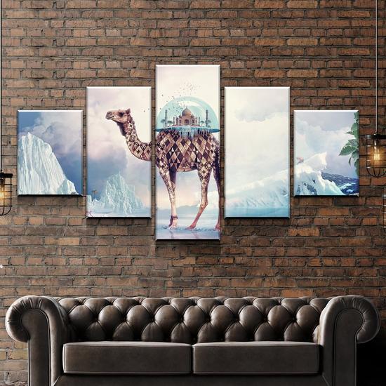 ABSTRACT TAJ MAHAL CANVAS SET - FanaticPrintz