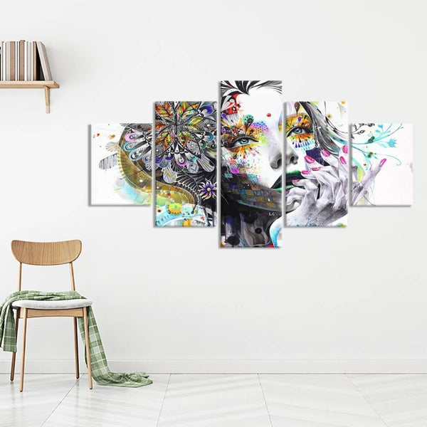 Abstract Thinking Woman Canvas Set - FanaticPrintz
