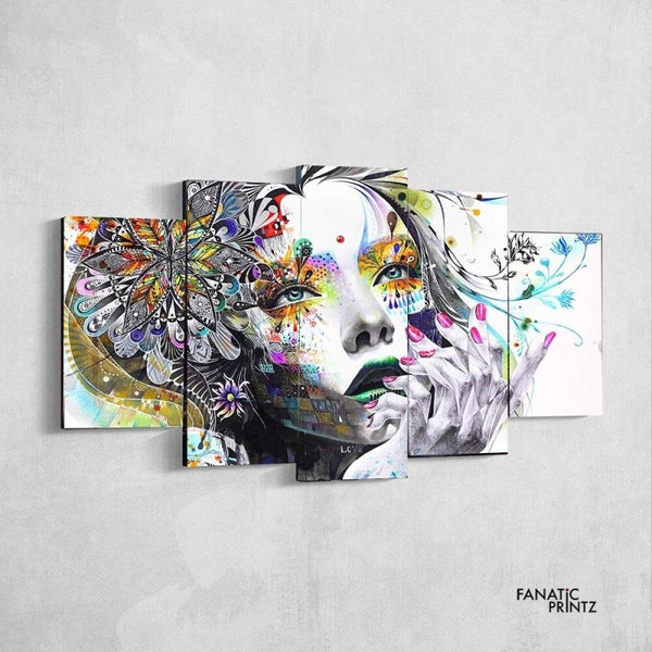 Abstract Thinking Woman Canvas Set - FanaticPrintz