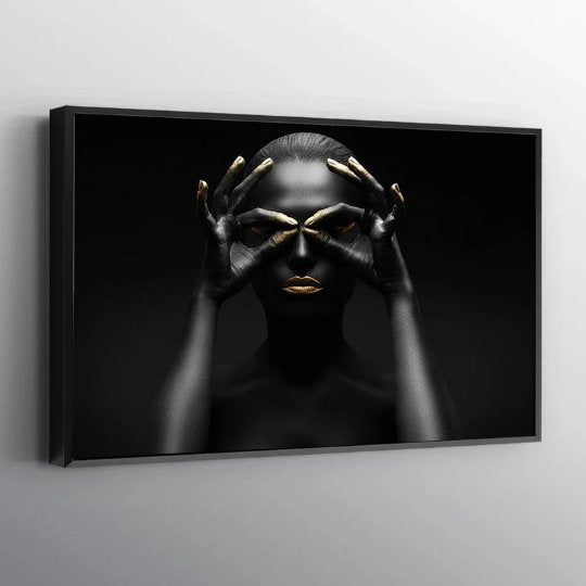 African Wall Art, Gold Print Canvas Set - FanaticPrintz