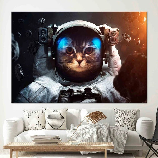 Astronaut Cat Lover Canvas Set - FanaticPrintz