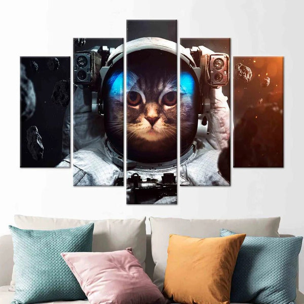 Astronaut Cat Lover Canvas Set - FanaticPrintz