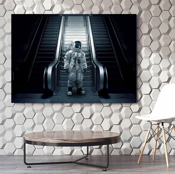 Astronaut Stairs Canvas Set - FanaticPrintz