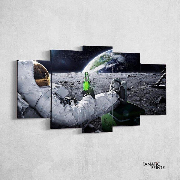 Beer On Moon Canvas Set - FanaticPrintz