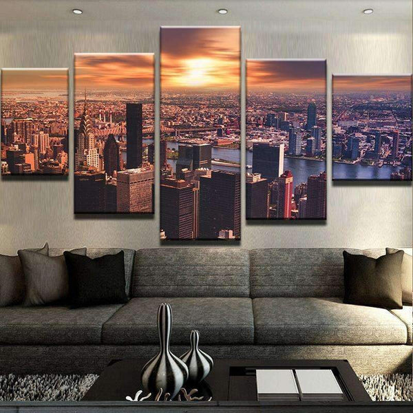 Big Apple Sunset Canvas Set - FanaticPrintz