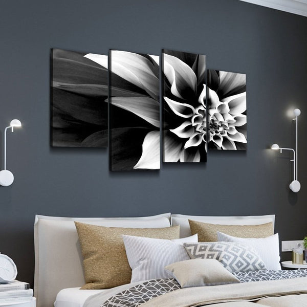 BLACK AND WHITE ROSE CANVAS SET LIMITED EDITION - FanaticPrintz