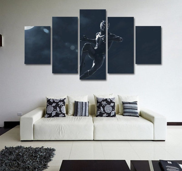 Black Panther Jump Canvas Set - FanaticPrintz
