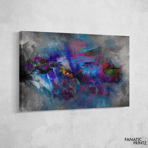 blue and pink abstract painting - FanaticPrintz