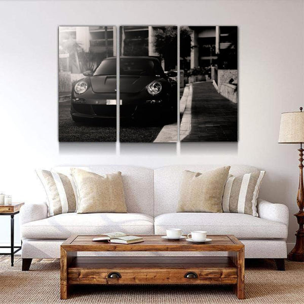 B&W Parking Porsche Canvas - FanaticPrintz