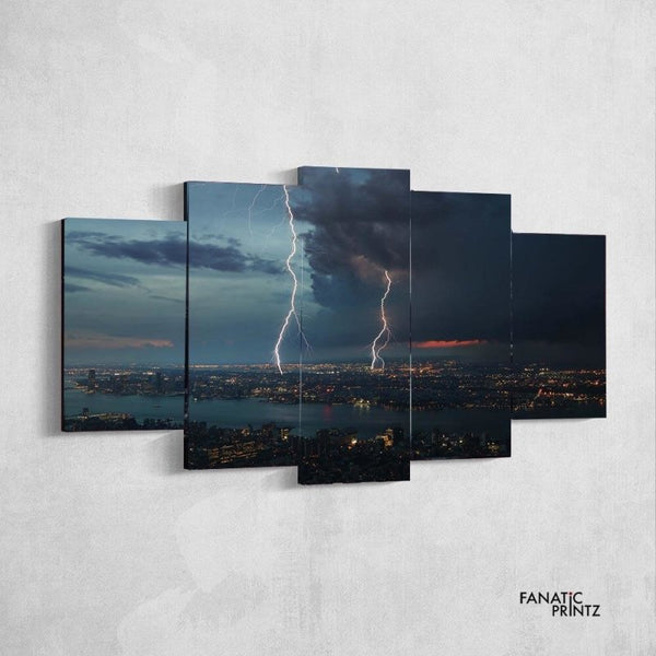 City Thunder Storm Canvas Set - FanaticPrintz