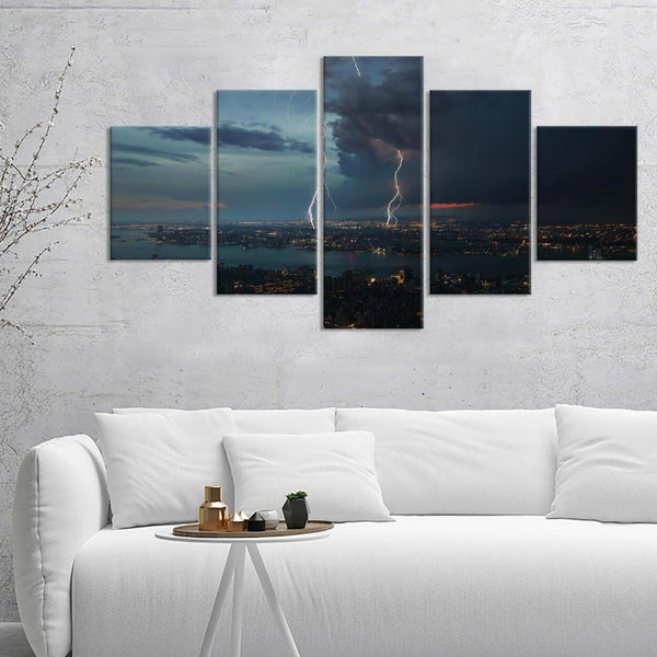 City Thunder Storm Canvas Set - FanaticPrintz