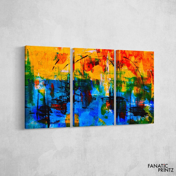 Colorful Abstract Painting Canvas Set - FanaticPrintz