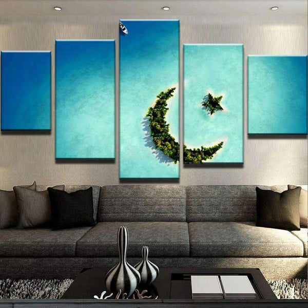 Crescent Moon Island Canvas Set - FanaticPrintz