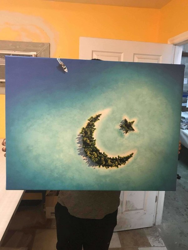 Crescent Moon Island Canvas Set - FanaticPrintz
