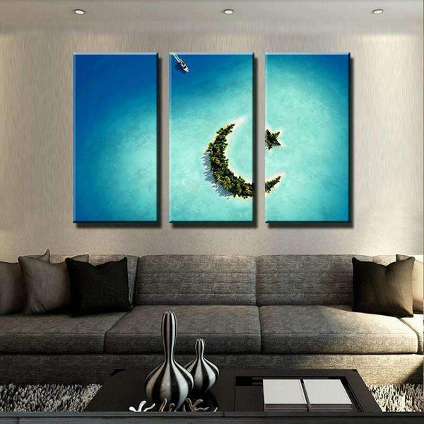 Crescent Moon Island Canvas Set - FanaticPrintz
