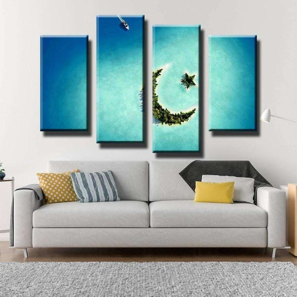 Crescent Moon Island Canvas Set - FanaticPrintz