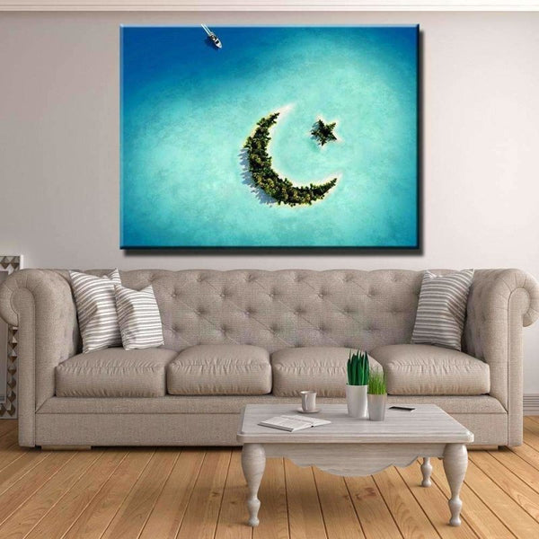Crescent Moon Island Canvas Set - FanaticPrintz
