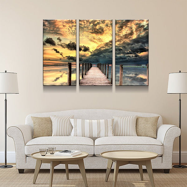 Dock Sunrise Canvas Set - FanaticPrintz