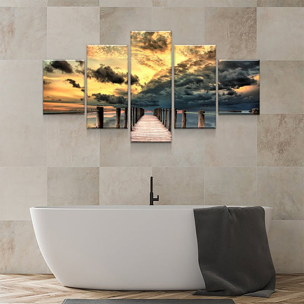 Dock Sunrise Canvas Set - FanaticPrintz