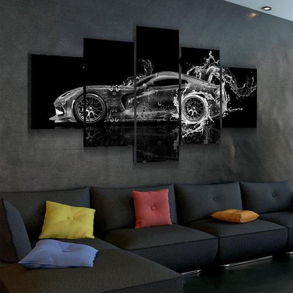 Dodge Viper Water Art Canvas - FanaticPrintz