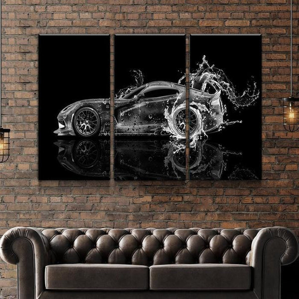 Dodge Viper Water Art Canvas - FanaticPrintz
