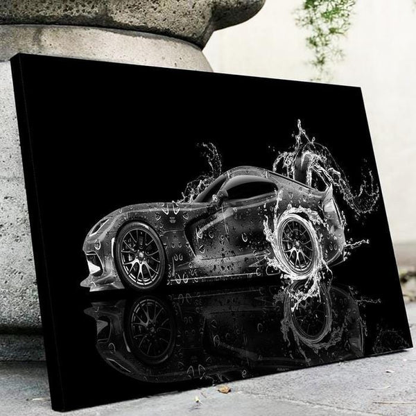 Dodge Viper Water Art Canvas - FanaticPrintz