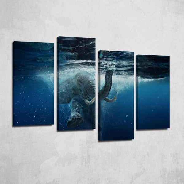 Elephant Diving Underwater - FanaticPrintz