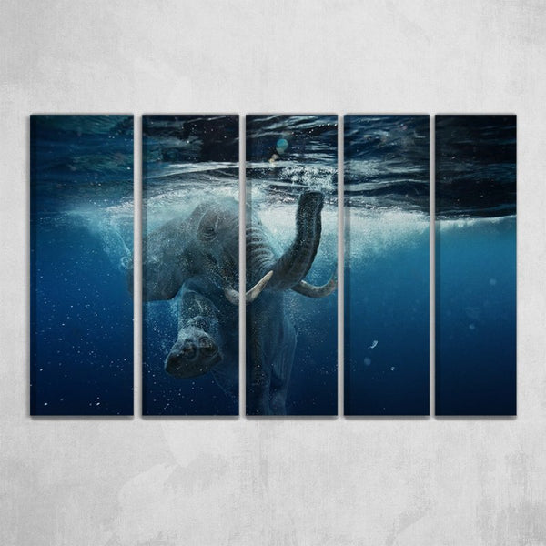 Elephant Diving Underwater - FanaticPrintz