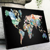Financial World Map Globe Canvas Art