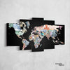 Financial World Map Globe Canvas Art