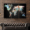 Financial World Map Globe Canvas Art