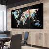 Financial World Map Globe Canvas Art