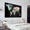 Financial World Map Globe Canvas Art