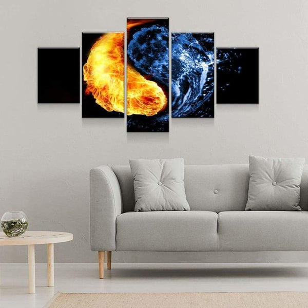 Fire Vs Ice Canvas Set