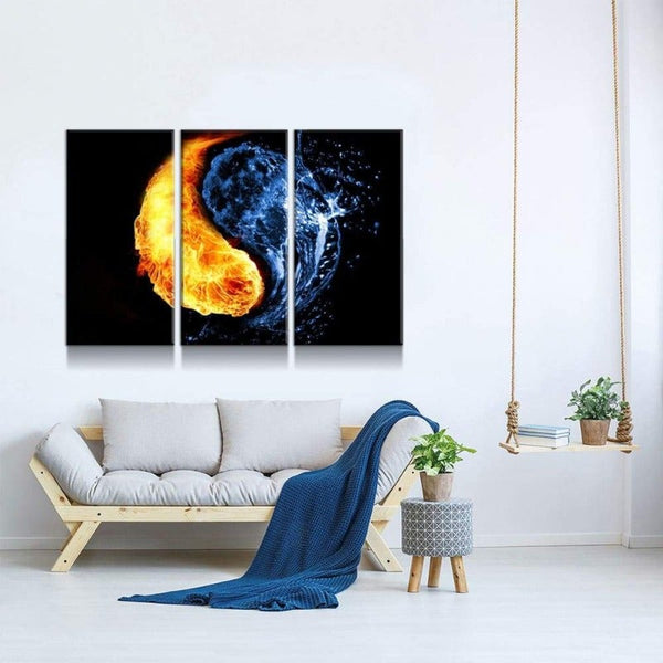 Fire Vs Ice Canvas Set
