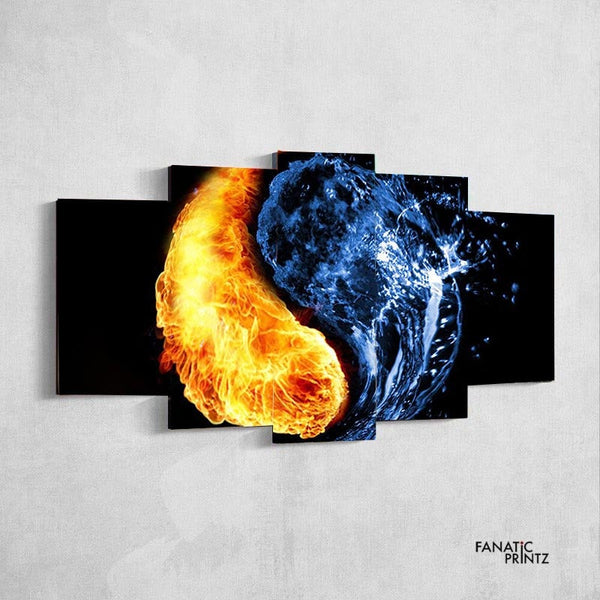 Fire Vs Ice Canvas Set