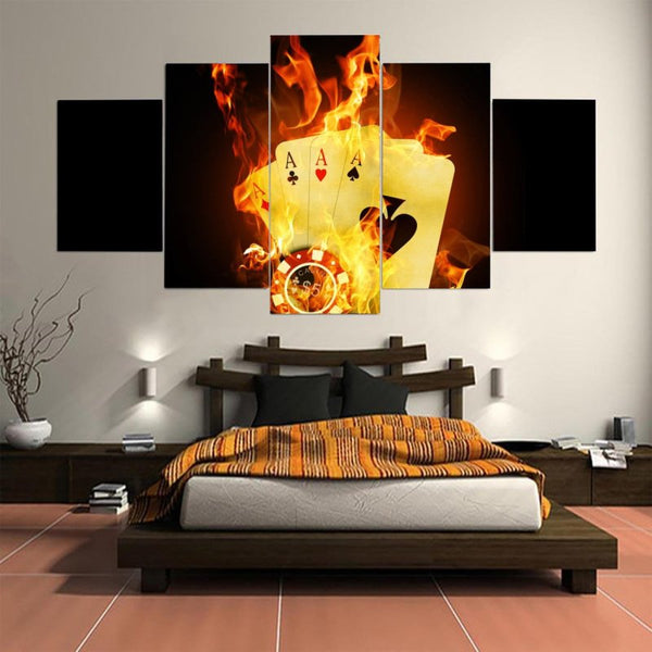 Flames Poker Hand - FanaticPrintz